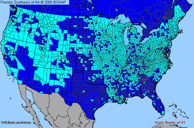 Allergies By County Map For Red Clover