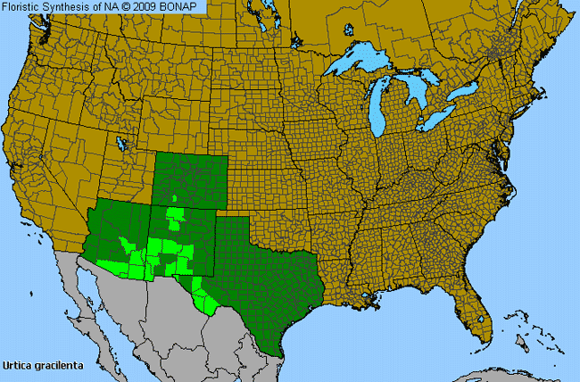 Allergies By County Map For Mountain Nettle