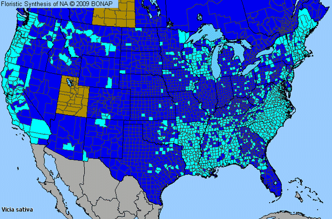 Allergies By County Map For Garden Vetch