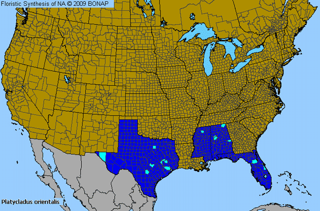 Allergies By County Map For Oriental-Arborvitae